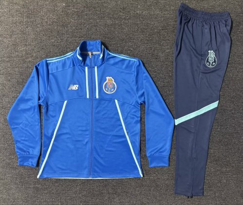2026-2027 Porto Blue Soccer Windbreaker Tracksuit Jacket Football Jacket and Pants