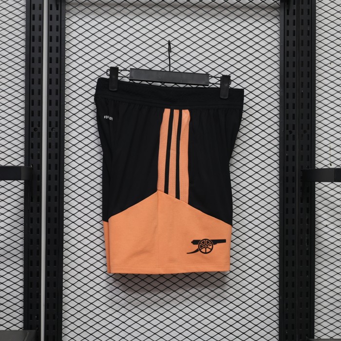Player Version 2026-2027 Arsenal Black/Orange  Soccer Training Shorts Football Shorts