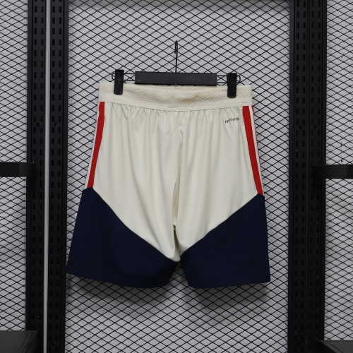 Player Version 2026-2027 Bayern Munich Light Yellow/Dark Blue Soccer Training Shorts Football Shorts