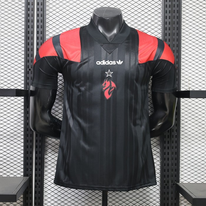 Player Version 2026-2027 AC Milan Black EQT Soccer Jersey AC Football Shirt