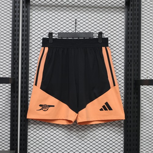 Player Version 2026-2027 Arsenal Black/Orange  Soccer Training Shorts Football Shorts