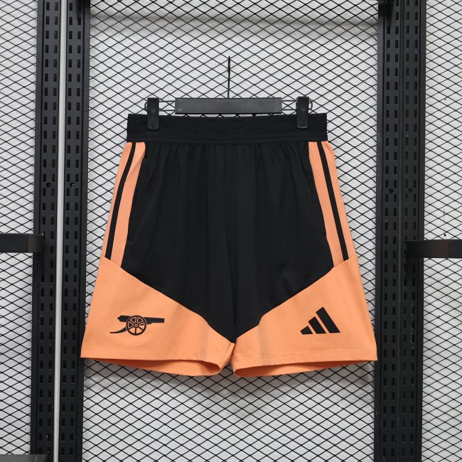Player Version 2026-2027 Arsenal Black/Orange  Soccer Training Shorts Football Shorts