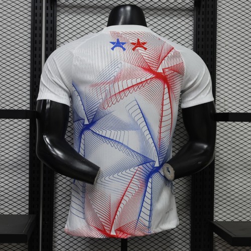 Player Version 2026-2027 PSG White/Blue/Red Soccer Pre-match Jersey Paris Football Maillot