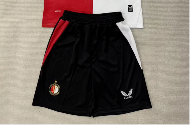 Fan Version 2026-2027 Feyenoord Rotterdam Home Soccer Shorts Football Shorts