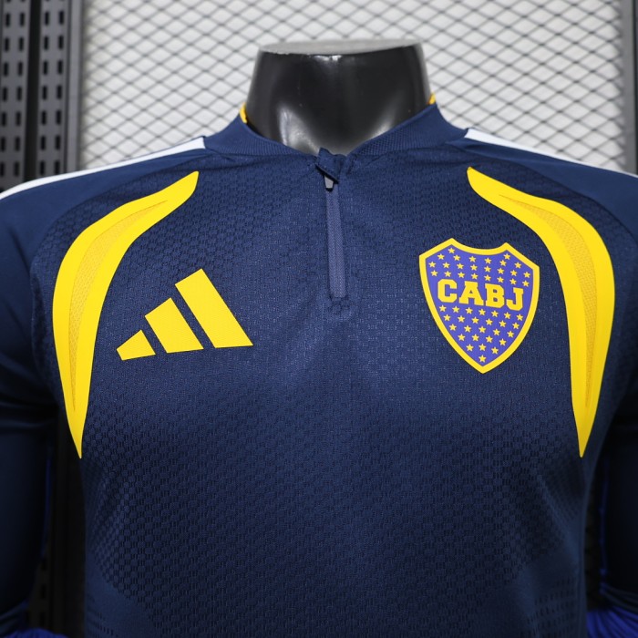 Long Sleeve Player Version 2026-2027 Boca Juniors Blue Soccer Jersey Football Shirt