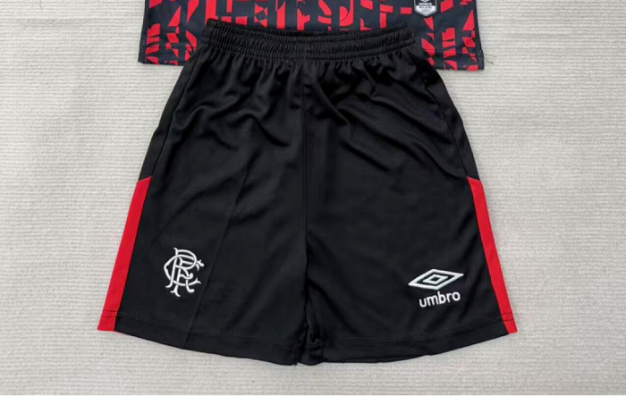 Fan Version 2026-2027 Rangers Third Away Black Soccer Shorts Football Shorts