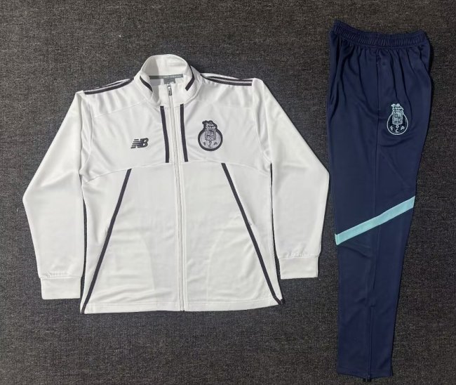 2026-2027 Porto White Soccer Windbreaker Tracksuit Jacket Football Jacket and Pants