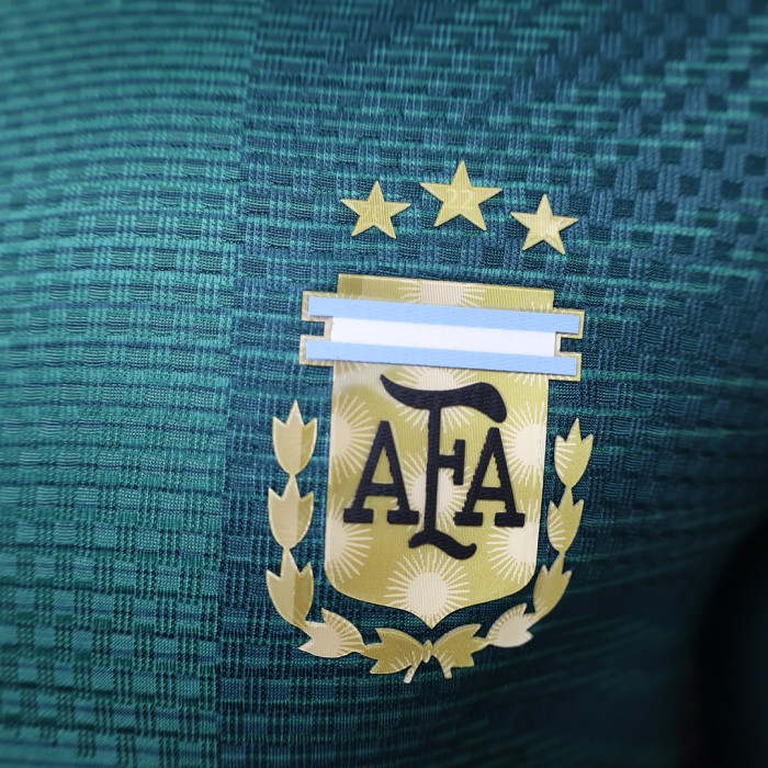 Long Sleeve Player Version Argentina X Messi 2026 Special Edition Green Soccer Jersey Football Shirt