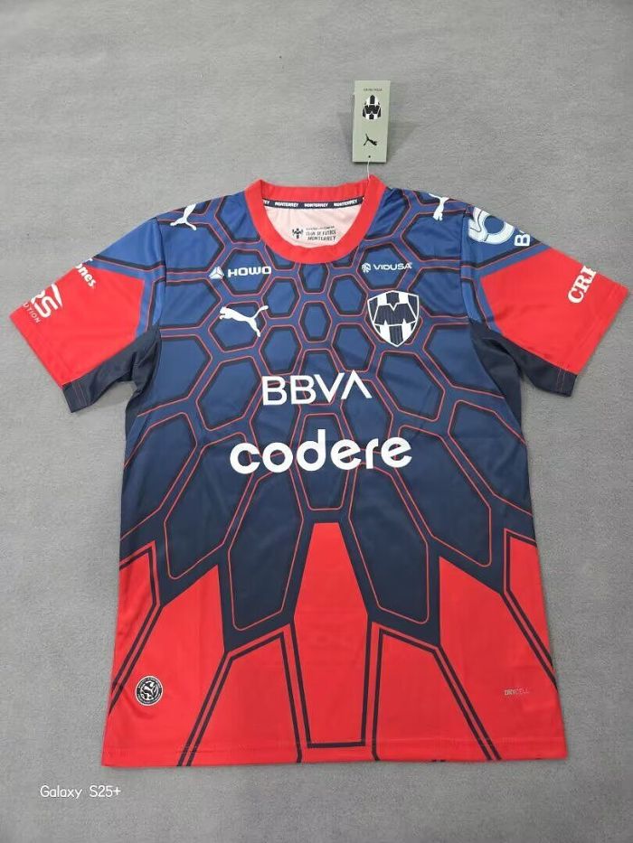 Fans Version 2026-2027 Monterrey Dark Blue/Red Goalkeeper Soccer Jersey Menterrey Football Shirt