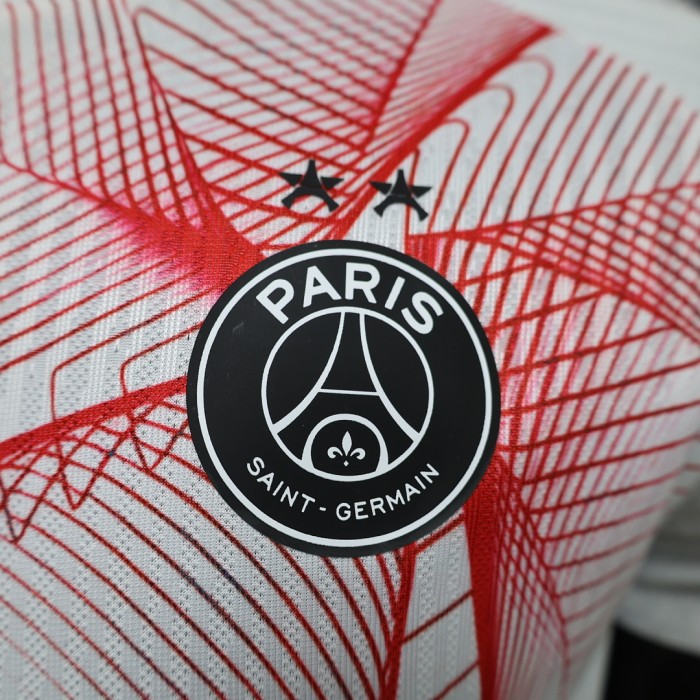 Player Version 2026-2027 PSG White/Blue/Red Soccer Pre-match Jersey Paris Football Maillot