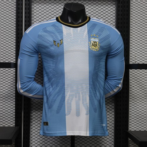 Long Sleeve Player Version Argentina X Messi 2026 Special Edition Soccer Jersey Football Shirt