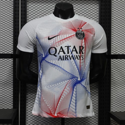 Player Version 2026-2027 PSG White/Blue/Red Soccer Pre-match Jersey Paris Football Maillot