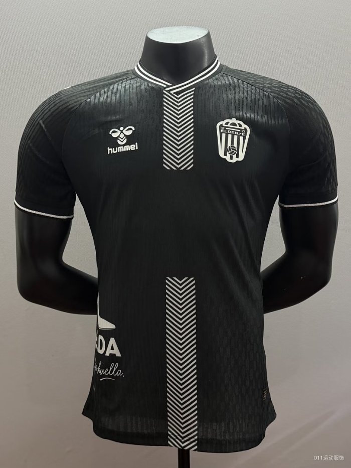 Player Version 2026-2027 CD Eldense Away Black Soccer Jersey Real Football Shirt