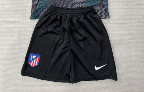Fan Version 2026-2027 Atletico Madrid Black Goalkeeper Soccer Shorts Football Shorts