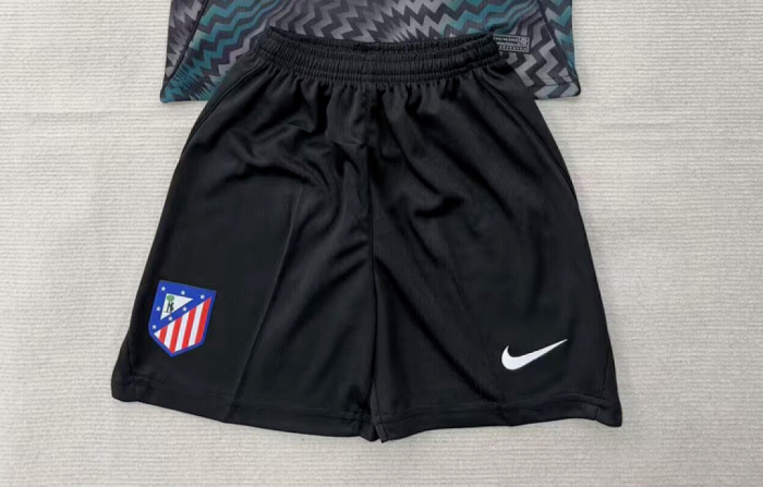 Fan Version 2026-2027 Atletico Madrid Black Goalkeeper Soccer Shorts Football Shorts