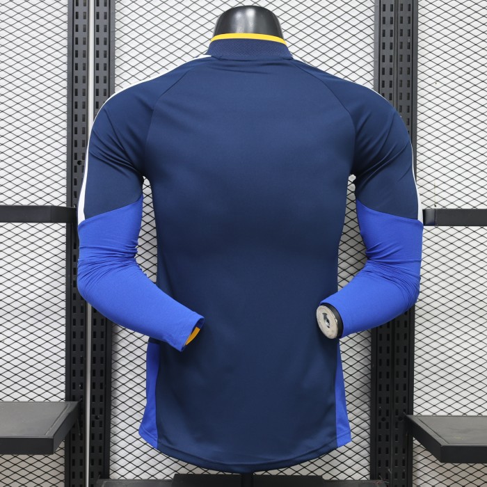 Long Sleeve Player Version 2026-2027 Boca Juniors Blue Soccer Jersey Football Shirt