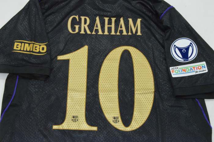 with Women UCL Patch Barca Camisetas de Futbol Fans Version 2026-2027 Barcelona GRAHAM 10 Away Purple Soccer Jersey