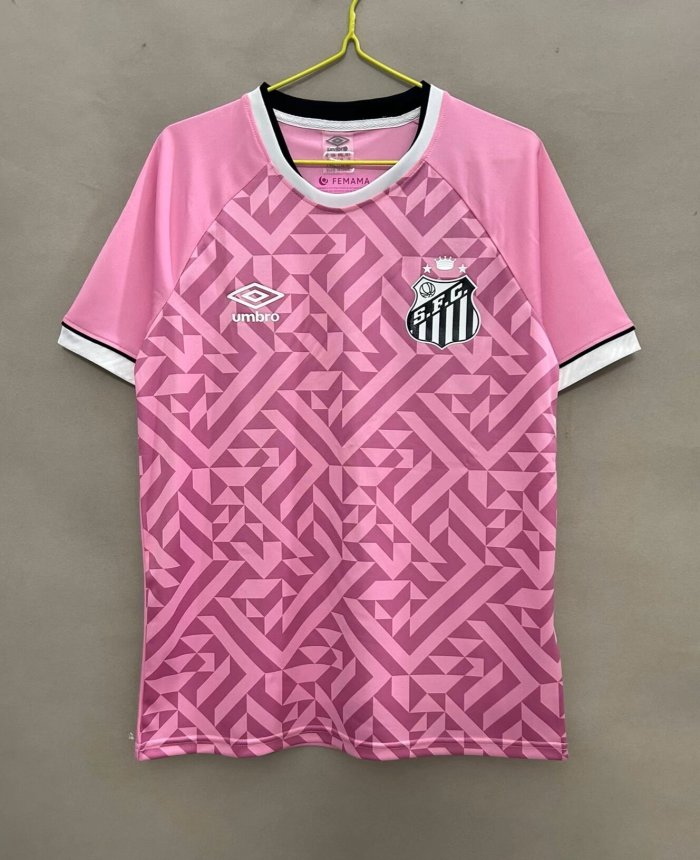 Fan Version 2026-2027 Santos Pink Soccer Jersey Football Shirt