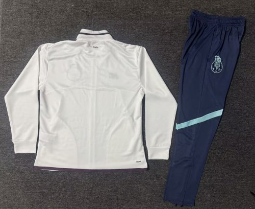 2026-2027 Porto White Soccer Windbreaker Tracksuit Jacket Football Jacket and Pants