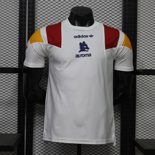 Player Version 2026-2027 As Roma White EQT Soccer Jersey Football Shirt