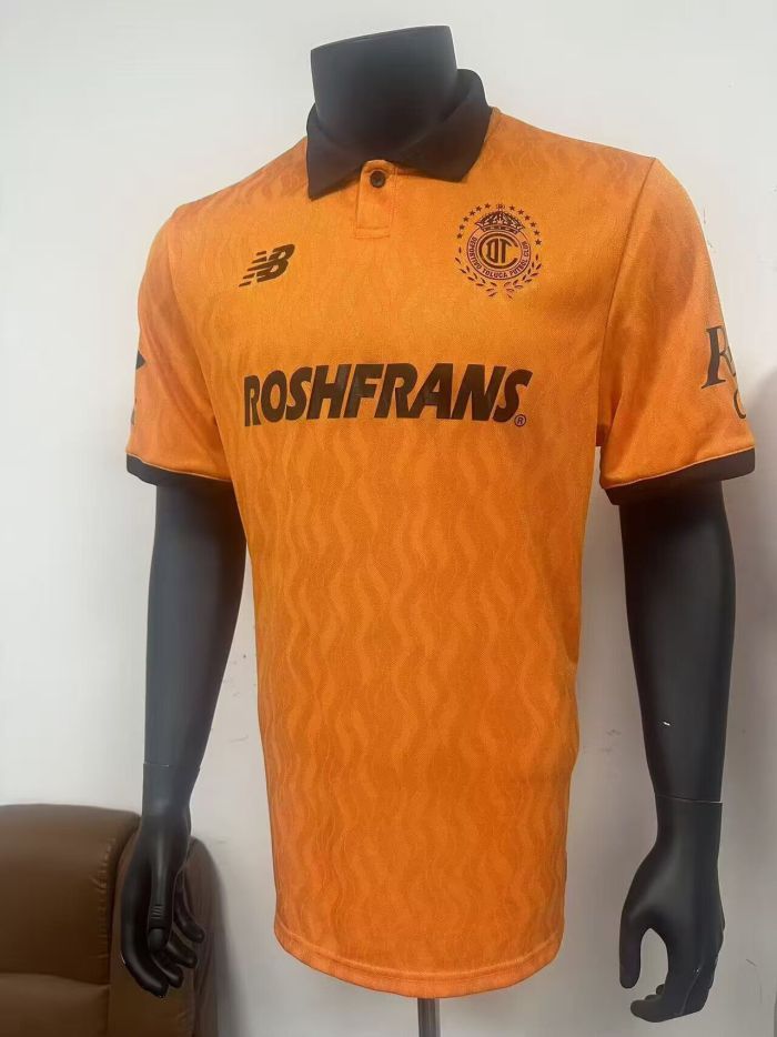 Fan Version 2026-2027 Deportivo Toluca Third Away Orange Soccer Jersey Football Shirt