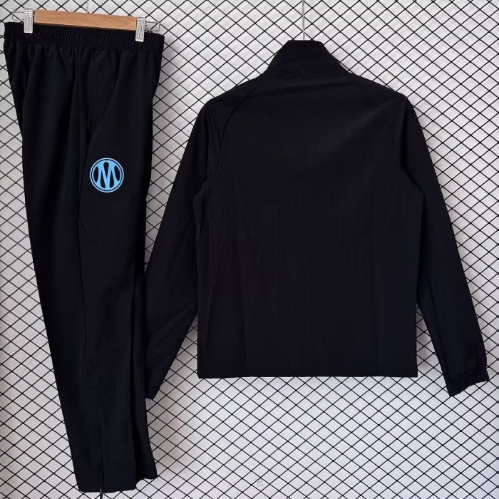 2026-2027 Marseille Black Soccer Windbreaker Tracksuit Jacket Football Jacket and Pants