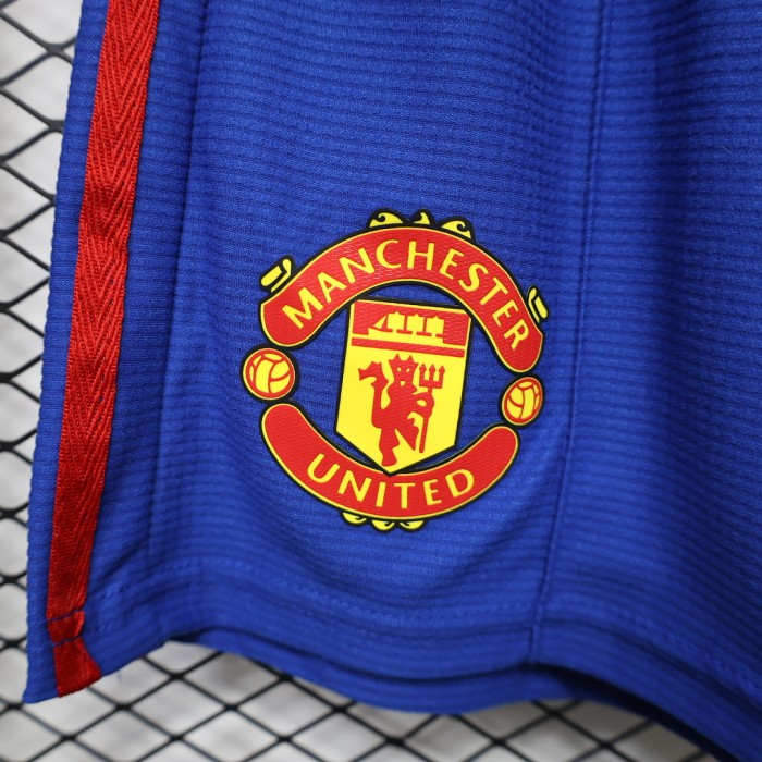 Player Version 2026-2027 Manchester United Blue Soccer Shorts Football Shorts