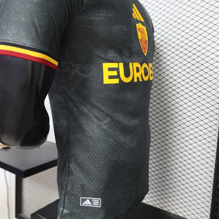 Player Version 2026-2027 As Roma Third Away Black Soccer Jersey Football Shirt