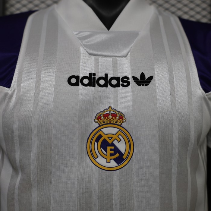 Player Version 2026-2027 Real Madrid White/Purple EQT Soccer Jersey Real Football Shirt