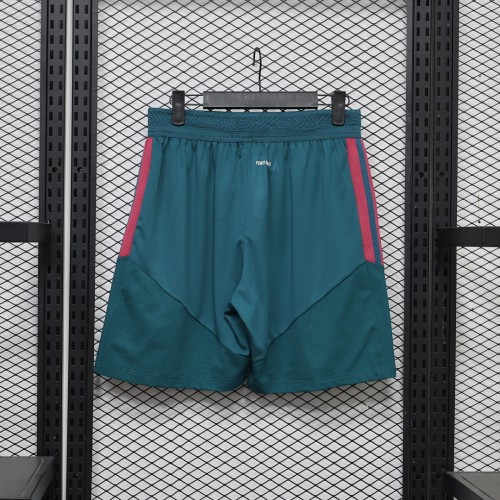 with Pocket Player Version 2025-2026 Real Madrid Green Soccer Shorts Football Shorts