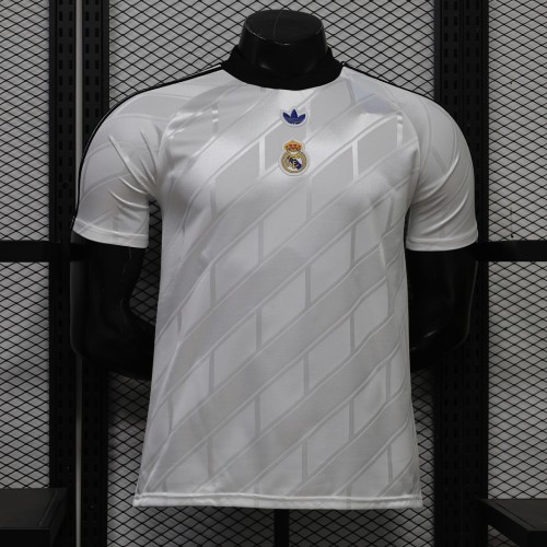 Player Version 2026-2027 Real Madrid White Retro Model Soccer Jersey Real Football Shirt