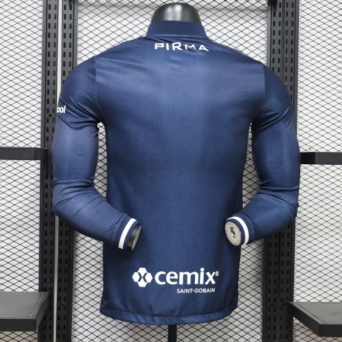 Long Sleeve Player Version 2026-2027 Cruz Azul Third Away Dark Blue Soccer Jersey Football Shirt
