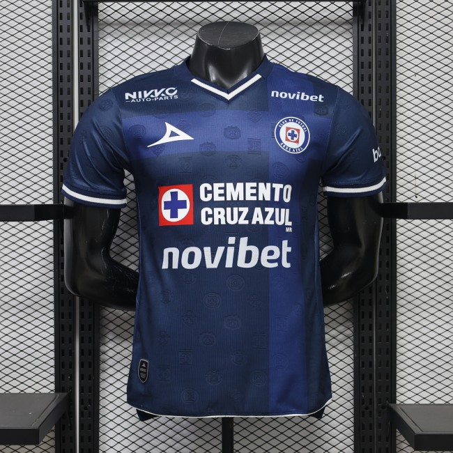 Player Version 2026-2027 Cruz Azul Third Away Dark Blue Soccer Jersey Football Shirt