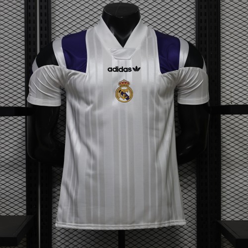 Player Version 2026-2027 Real Madrid White/Purple EQT Soccer Jersey Real Football Shirt