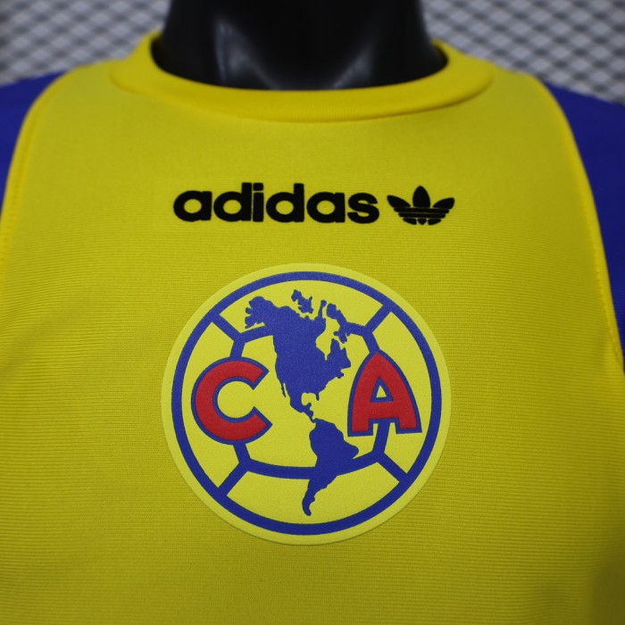 Player Version 2026-2027 Club America Aguilas Yellow EQT Soccer Jersey Football Shirt