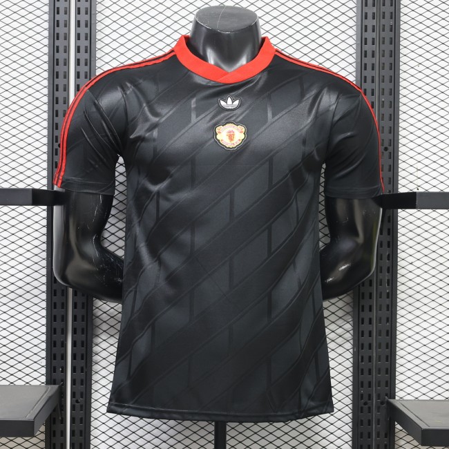 Player Version 2026-2027 Manchester United Black EQT Soccer Jersey Football Shirt