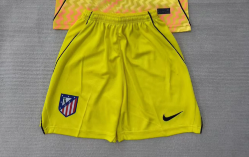 Fan Version 2026-2027 Atletico Madrid Yellow Goalkeeper Soccer Shorts Football Shorts