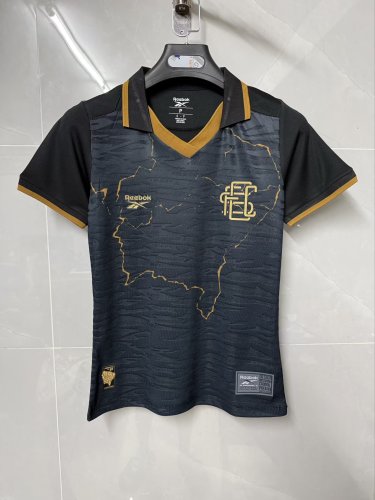 Women 2026-2027 Santa Cruz Third Away Black Soccer Jersey Girl Football Shirt