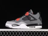 Air Jordan 4 Retro Infrared Black Grey - Pure Platinum