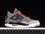 Air Jordan 4 Retro Infrared Black Grey - Pure Platinum