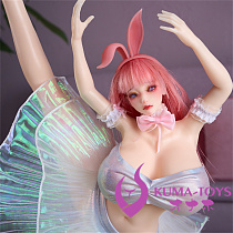 【宣伝写真衣装付属】MRLSEXDOLL  Color Bunny 3.0シリコンヘッド 植毛タイプ シリコン製 PC骨格 アニメオナホ フィギュアドール 大型オナホール