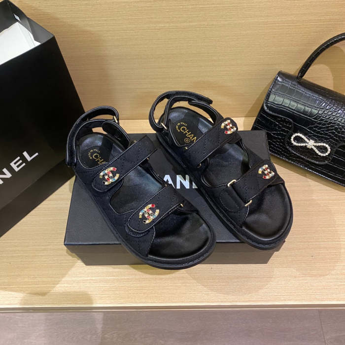 Flat leather sandals slippers , size 34-40 ,with box, SS60-1468