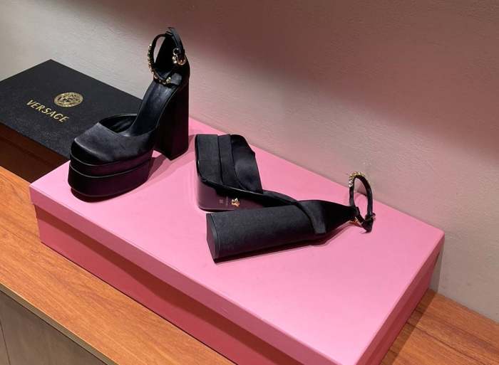 women silk and leather heel shoes, size 35-42, Heel 15.5cm, with box,SS138-30-37
