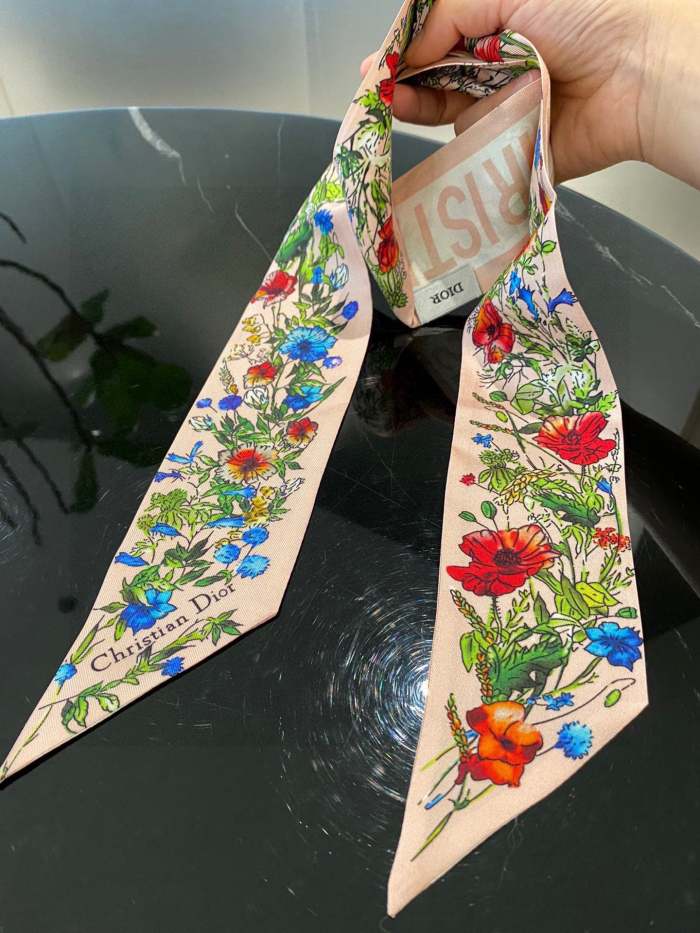 Silk scarf, hair tie , NO BOX, size 6-105cm,  SF15-289-291