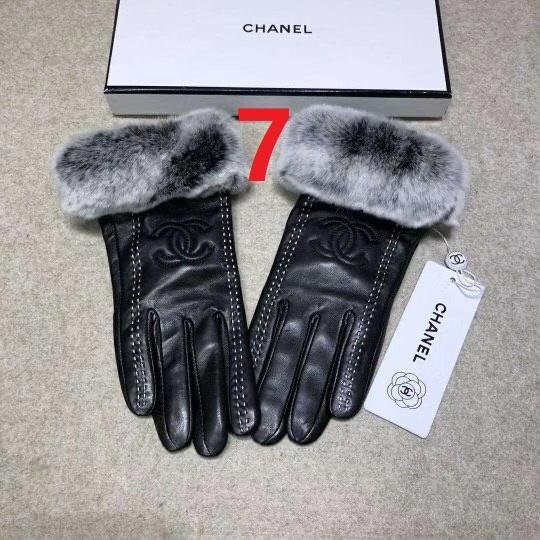 Women's fur leather gloves, with box