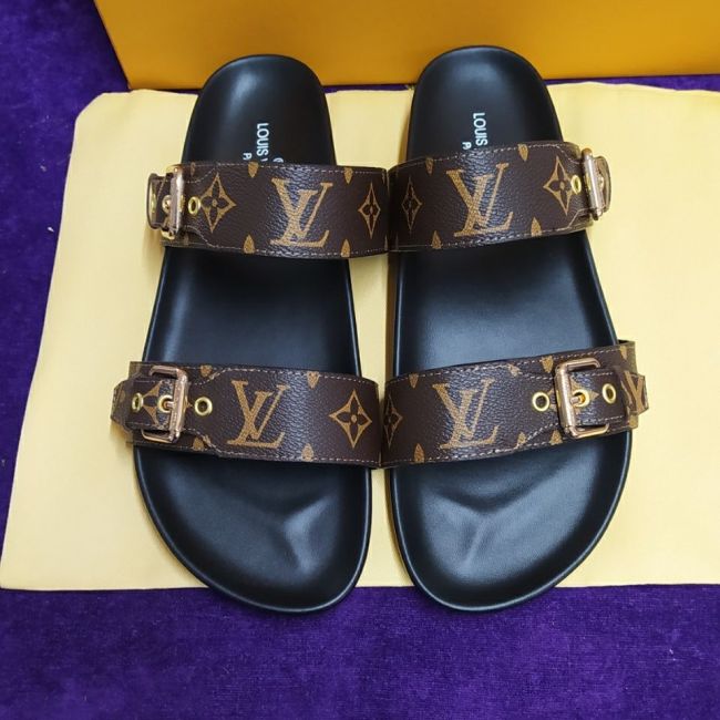 Men women leather slipper shoes, size 35-45, with box, SS50-814