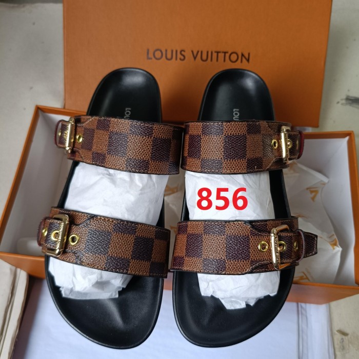Men women leather slipper shoes, size 37-45,  with box, SS50-852-857