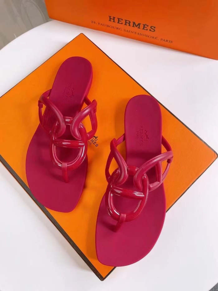 Flat leather sandals slippers , size 35-41  , with box,  SS50-875-880
