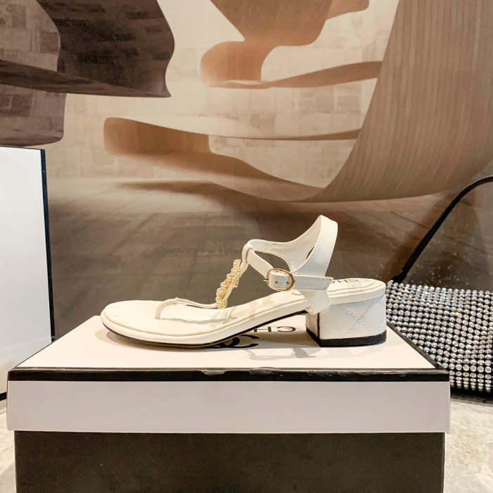 Flat leather sandals slippers , size 34-40 , with box, SS60-1390-1393
