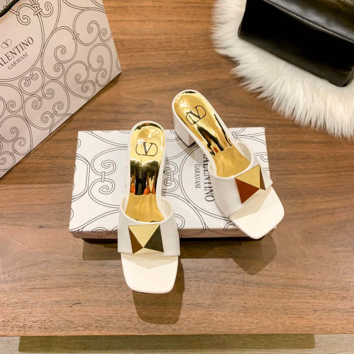 Heel shoes leather sandals slippers , heel 5cm,size 34-41 ,with box, SS60-1471-1476